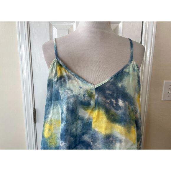 Hurley Womens V-Neck Tank Top Size Small Tie Dye Blue Sky Cami NWT - Picture 4 of 12